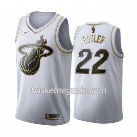 Canotte Uomo Miami Heat Jimmy Butler 22 2019-20 Nike Bianco Golden Edition Swingman